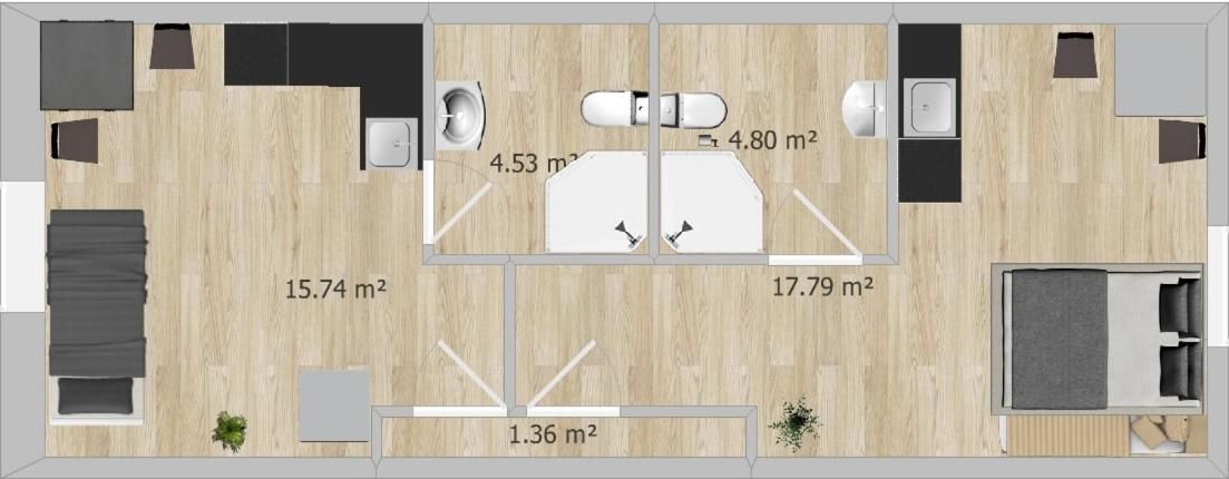 Апартаменты Green Hill Loft Studio Apartments Каунас-19