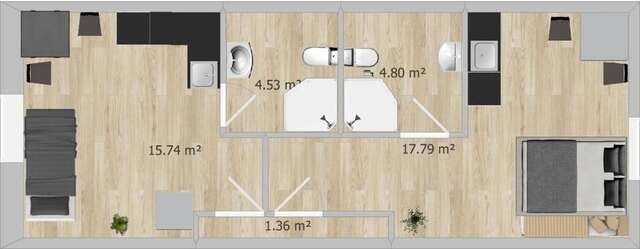 Апартаменты Green Hill Loft Studio Apartments Каунас-34